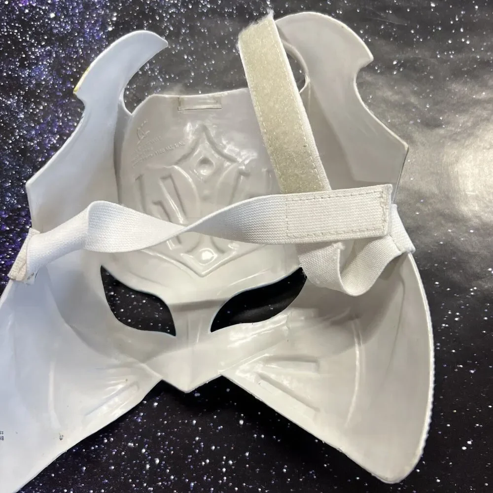 2012 WWE Rey Mysterio Wrestling‎ Rubber Face Mask White Blue Gold